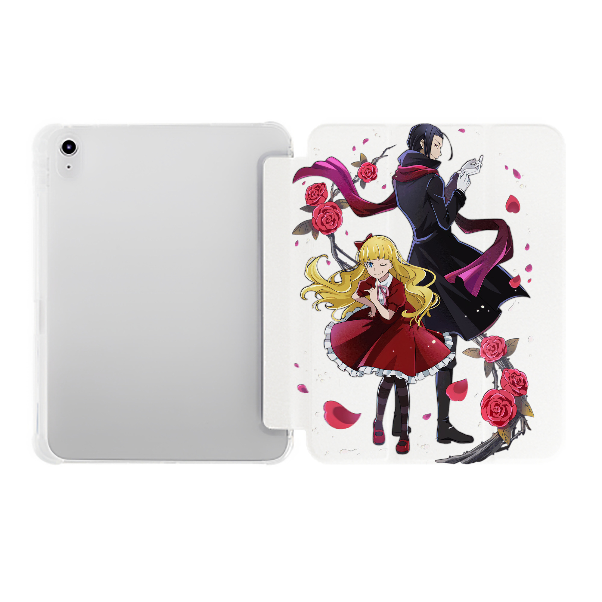 （画像用） 文豪ストレイドッグス Bungo Stray Dogs IPad ケース ペン収納付き 三つ折りスタンド PUレザー×シリコン 対応機種9.5/10.5/10.9インチ